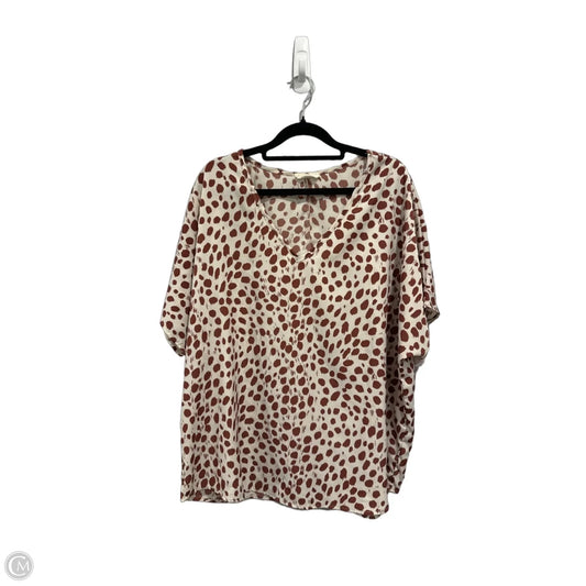 Top Short Sleeve By Entro In Animal Print, Size: L