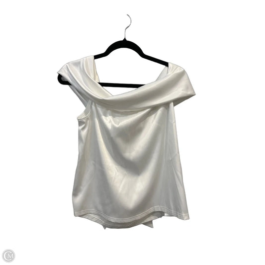 Top Sleeveless By Clothes Mentor In White, Size: L