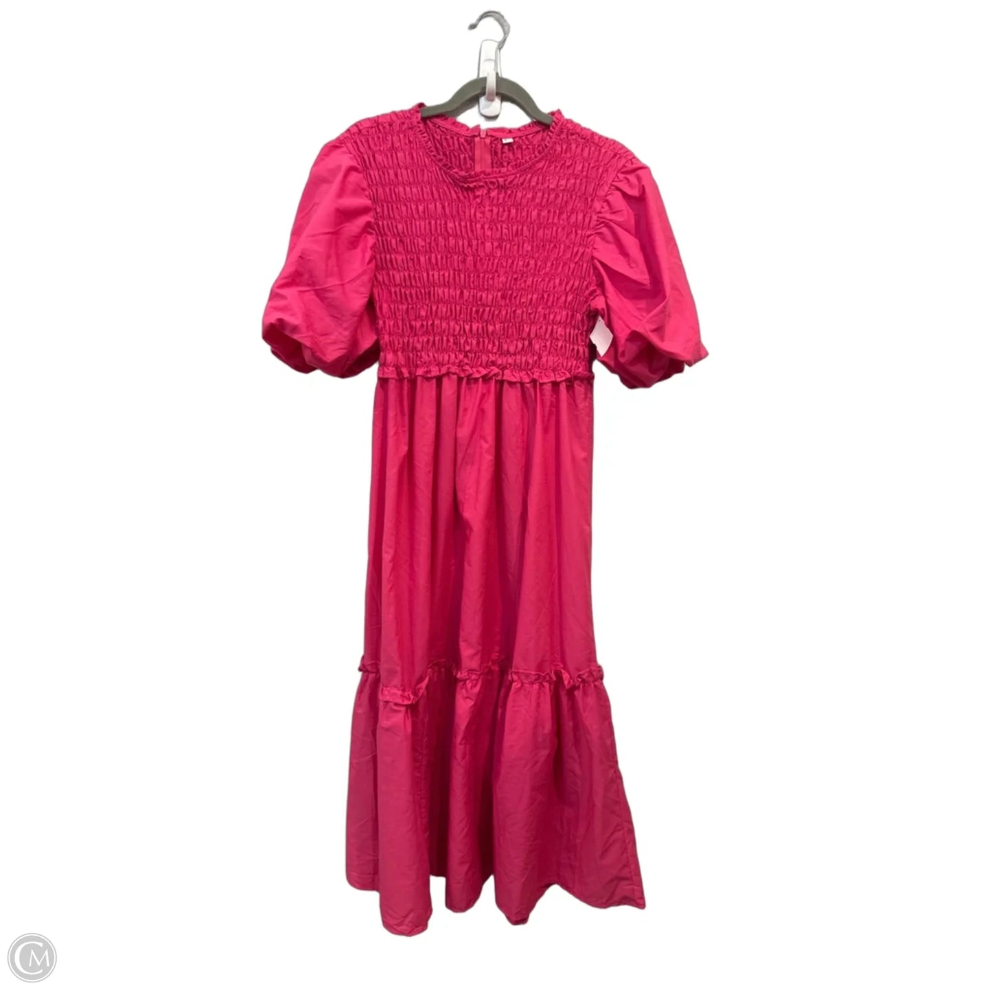 Dress Casual Midi By Clothes Mentor In Pink, Size: L