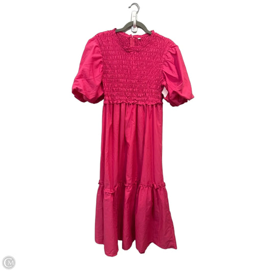 Dress Casual Midi By Clothes Mentor In Pink, Size: L