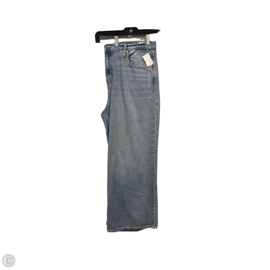 Jeans Wide Leg By Gap In Blue Denim, Size: 14