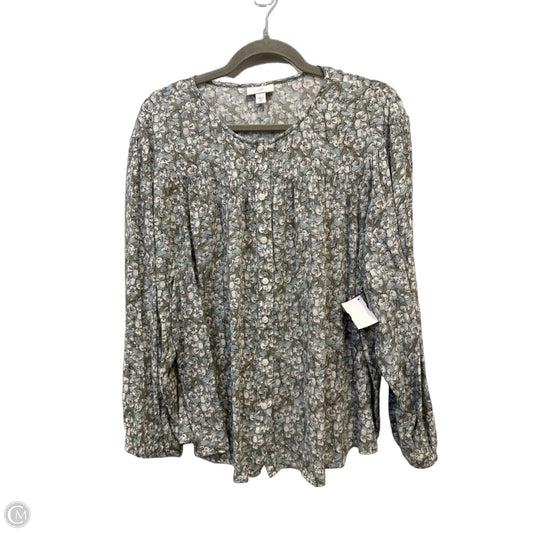 Top Long Sleeve By J. Jill In Floral Print, Size: M