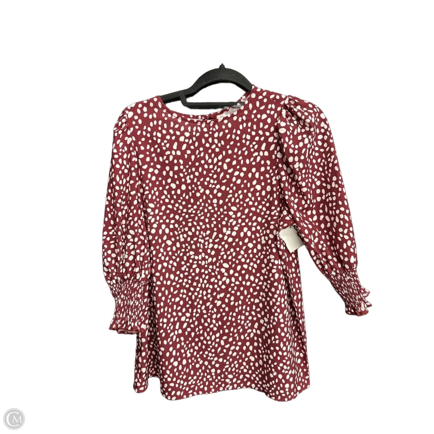 Top 3/4 Sleeve By Clothes Mentor In Polkadot Pattern, Size: M