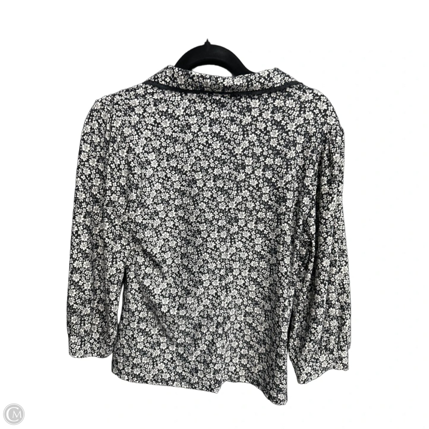 Top 3/4 Sleeve By Auw In Floral Print, Size: M