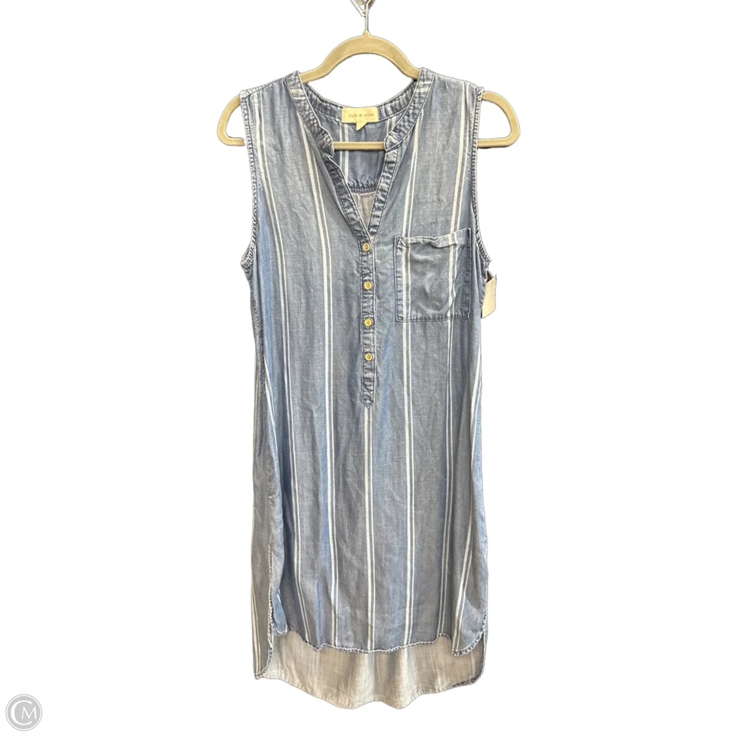 Dress Casual Midi By Cloth & Stone In Striped Pattern, Size: M