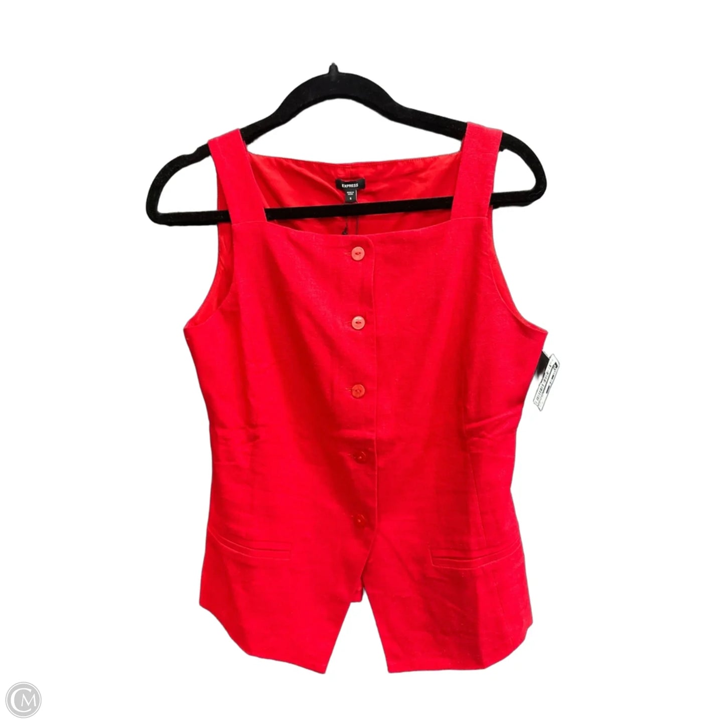 Top Sleeveless By Express In Red, Size: S