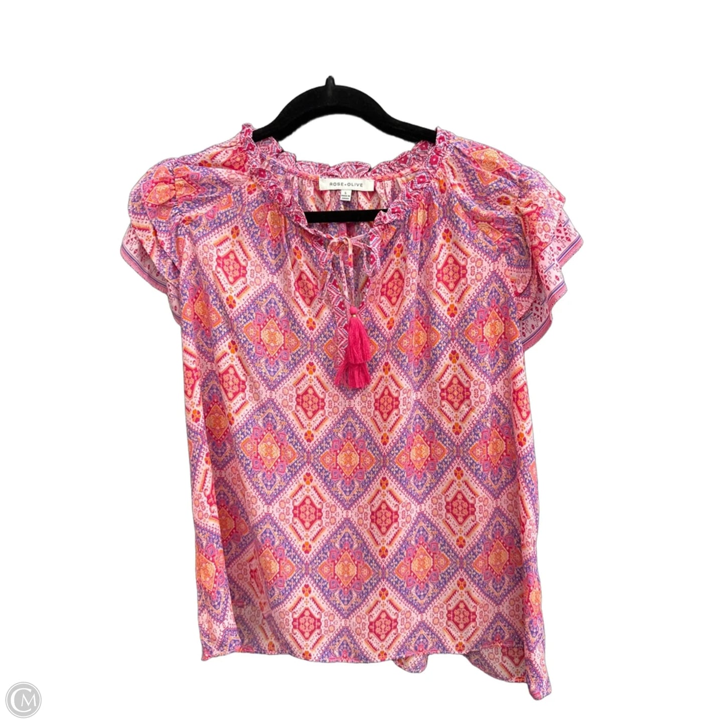 Top Sleeveless By Rose And Olive In Floral Print, Size: L