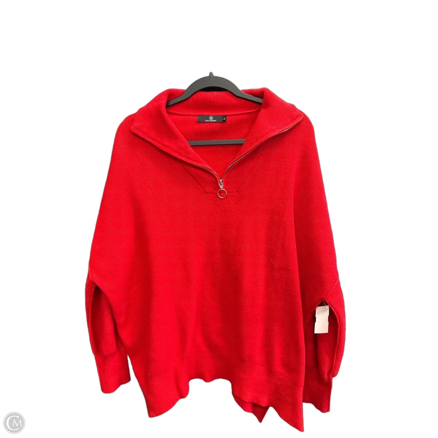 Sweatshirt Collar By Lillusory In Red, Size: M