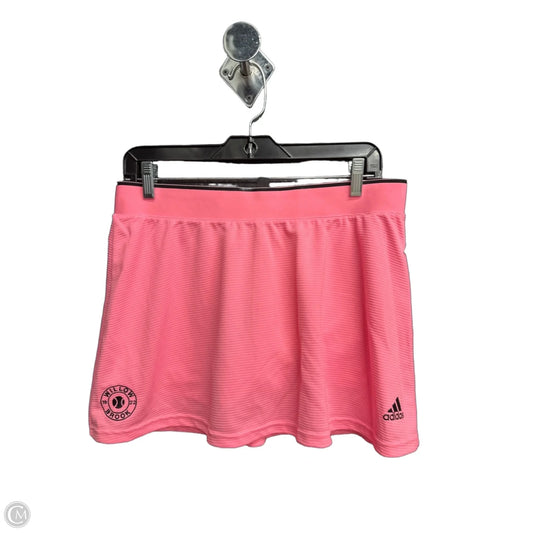 Athletic Skirt By Adidas In Pink, Size: L