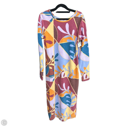 Dress Casual Midi By Clothes Mentor In Multi-colored, Size: L