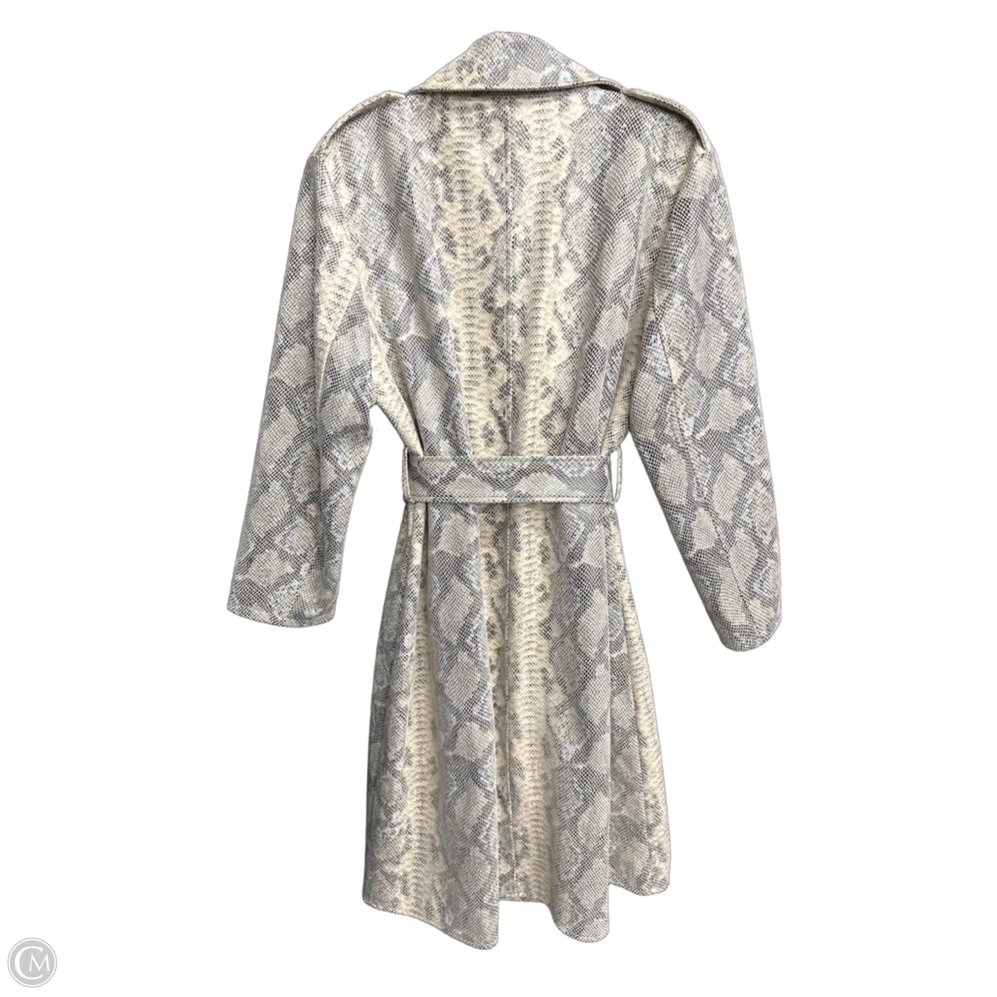 Coat Trench Coat By Adore In Snakeskin Print, Size: Xl