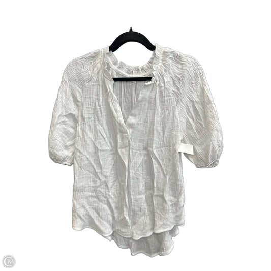 Top Short Sleeve By Blu Pepper In White, Size: M