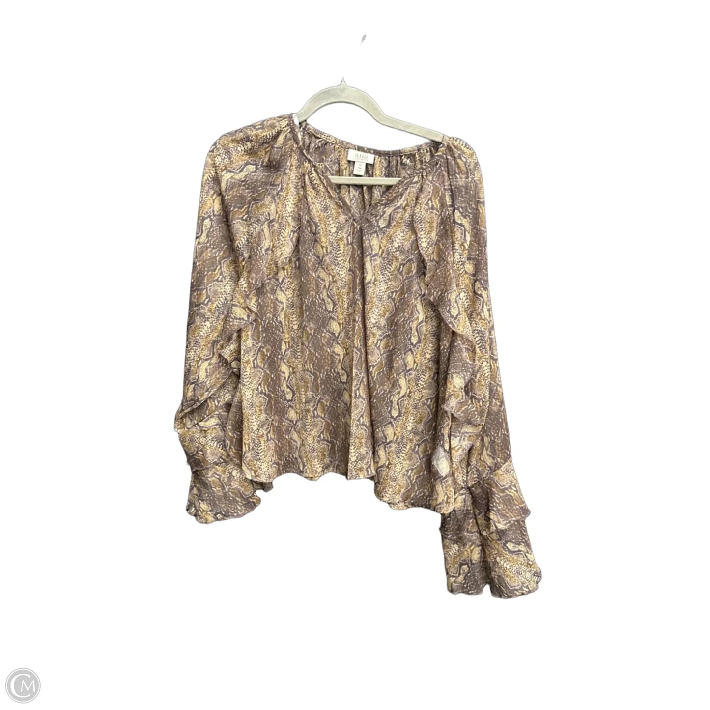 Top Long Sleeve By Ana In Animal Print, Size: Xl