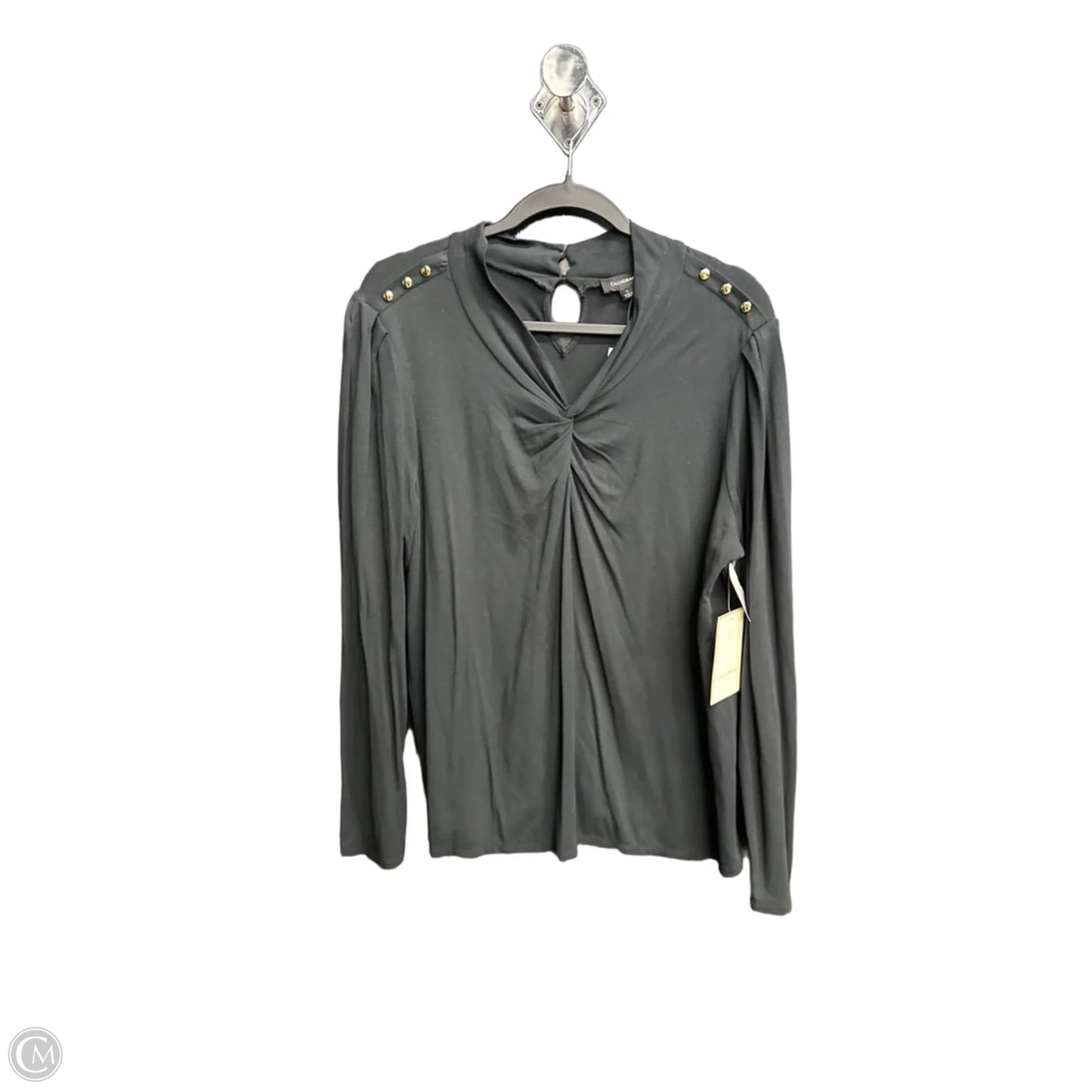 Top Long Sleeve By Calligraphie In Black, Size: L
