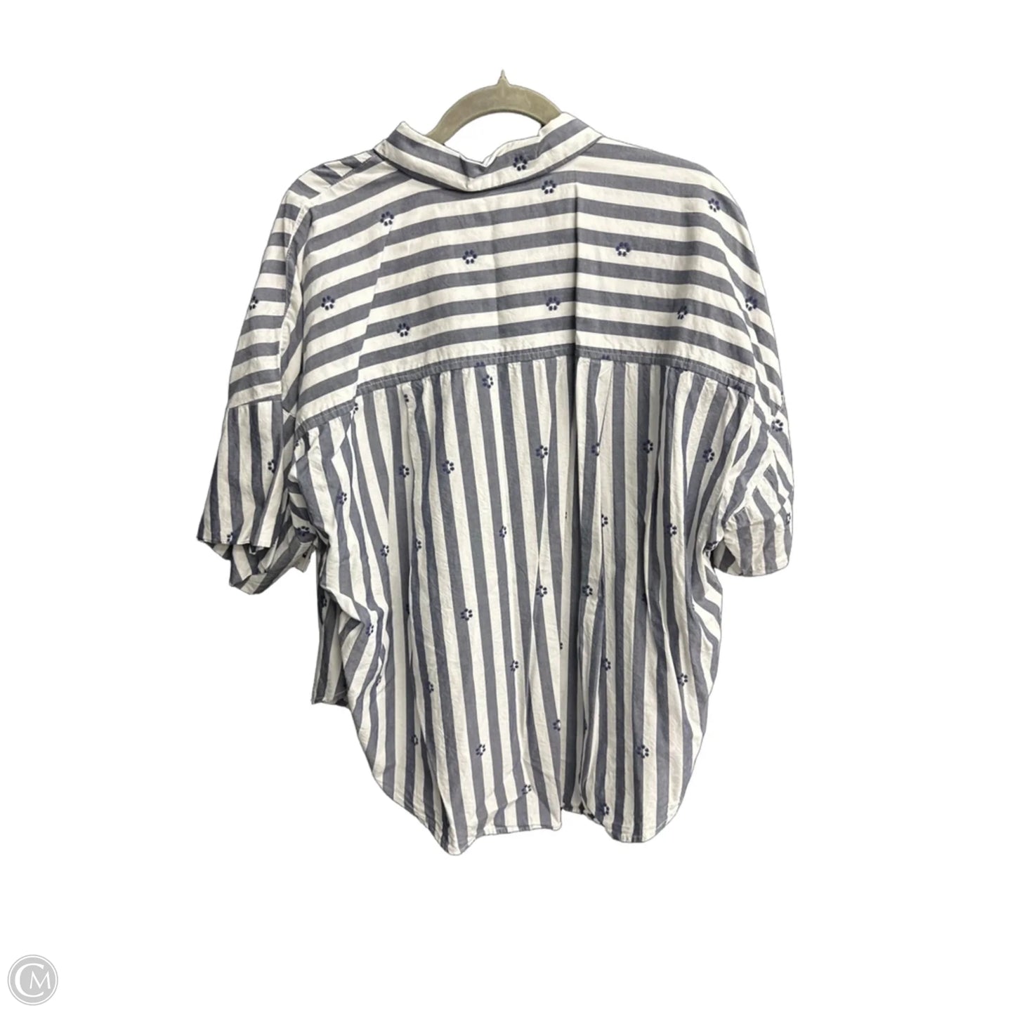 Top Short Sleeve By Loft In Striped Pattern, Size: M