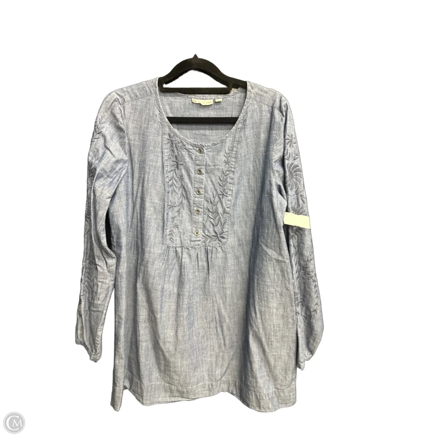 Top Long Sleeve By J. Jill In Blue Denim, Size: S