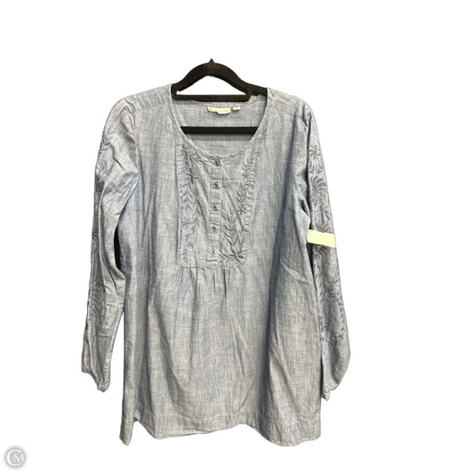 Top Long Sleeve By J. Jill In Blue Denim, Size: S
