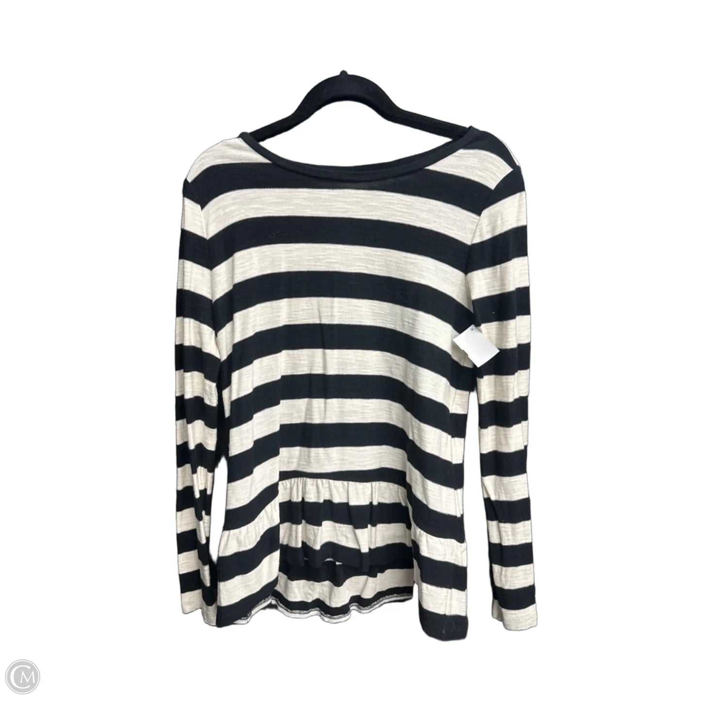Top Long Sleeve By Loft In Striped Pattern, Size: S