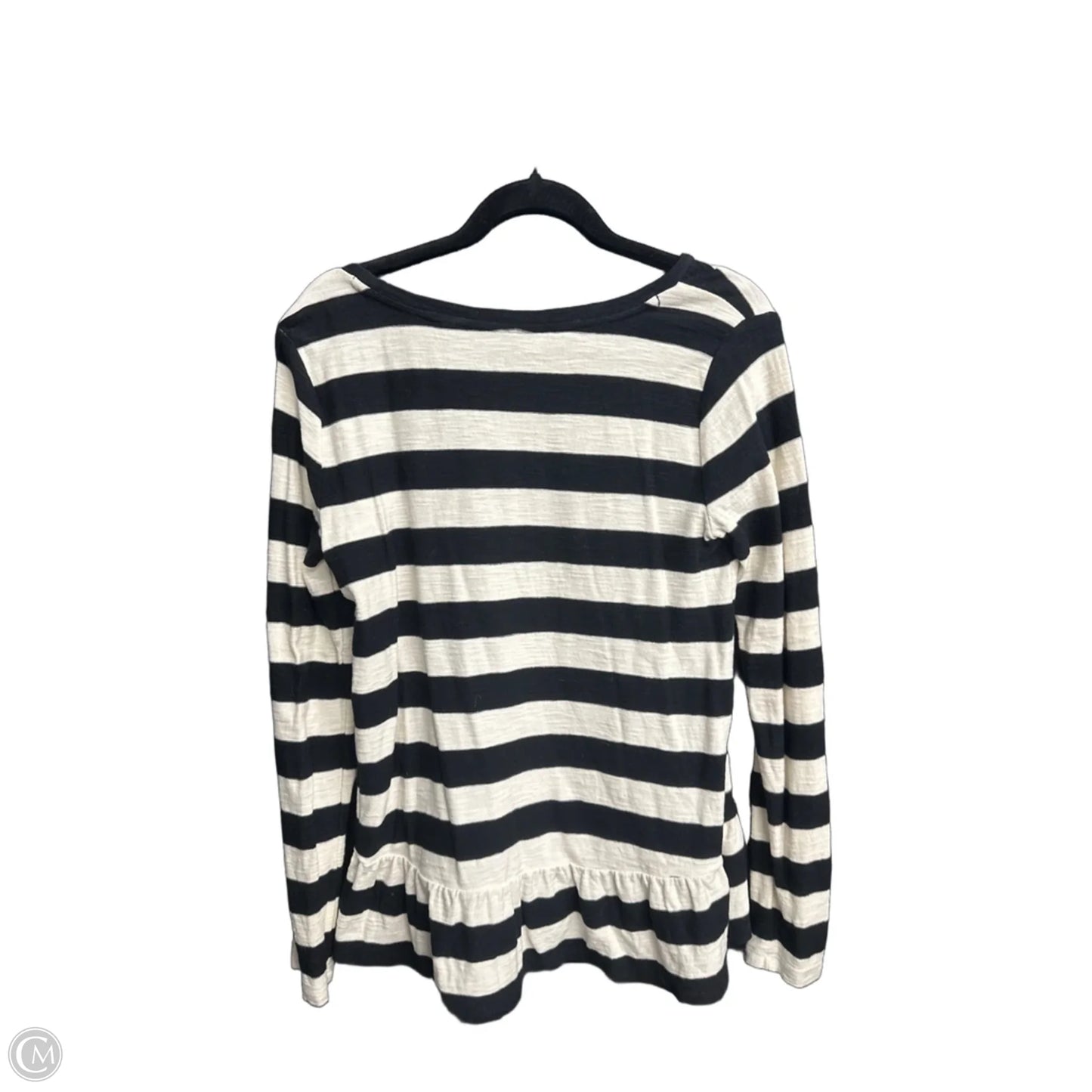 Top Long Sleeve By Loft In Striped Pattern, Size: S