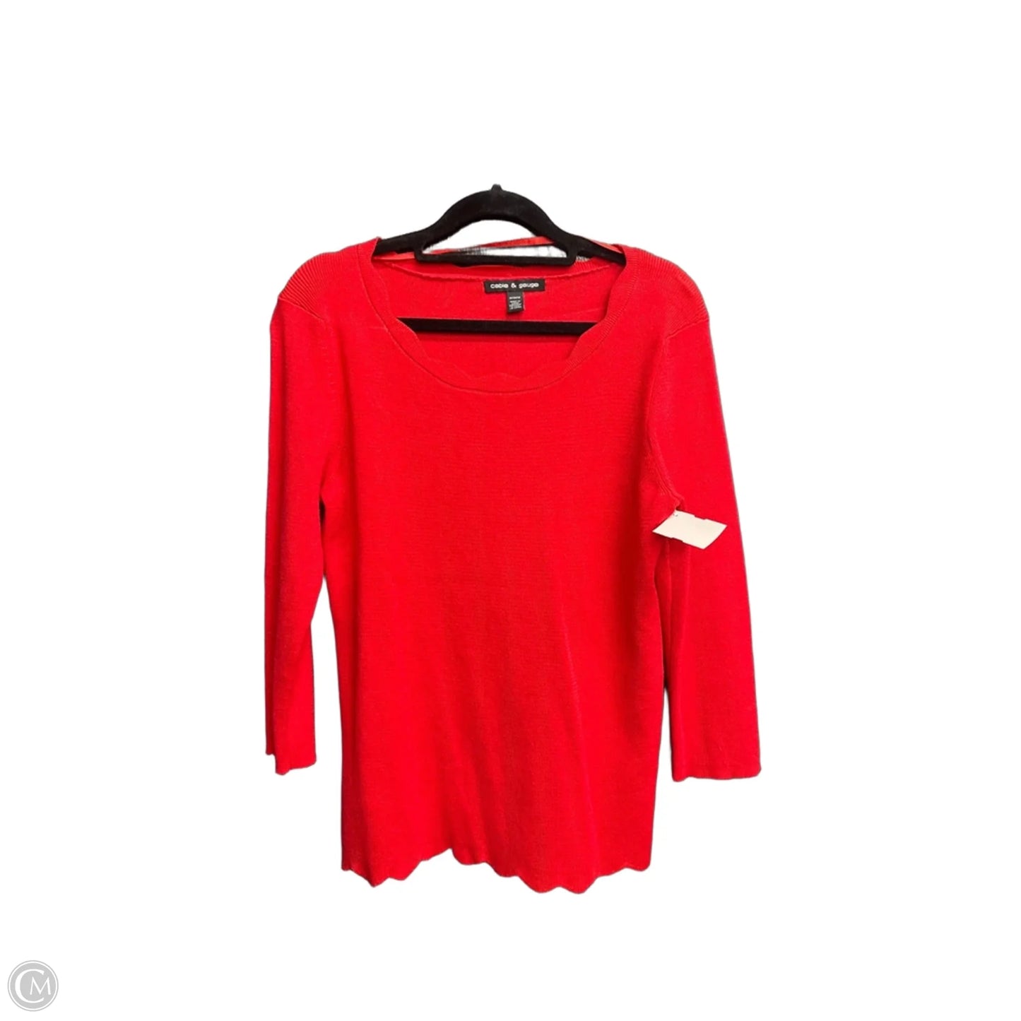 Top Long Sleeve By Cable And Gauge In Red, Size: M
