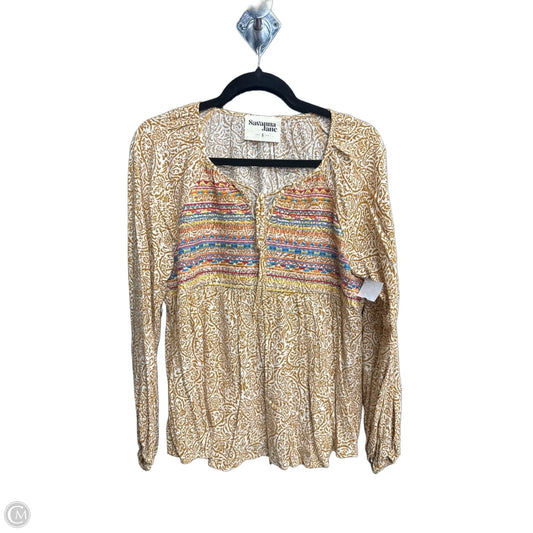 Top Long Sleeve By Savanna Jane In Floral Print, Size: S