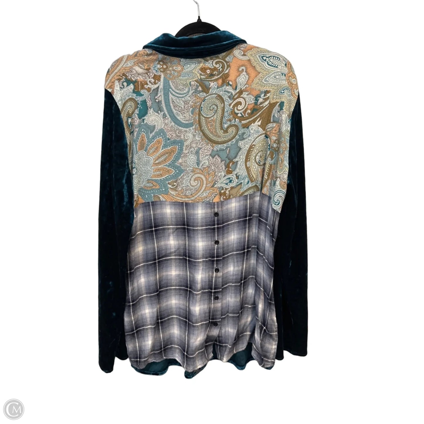 Top Long Sleeve By Andree By Unit In Blue, Size: M