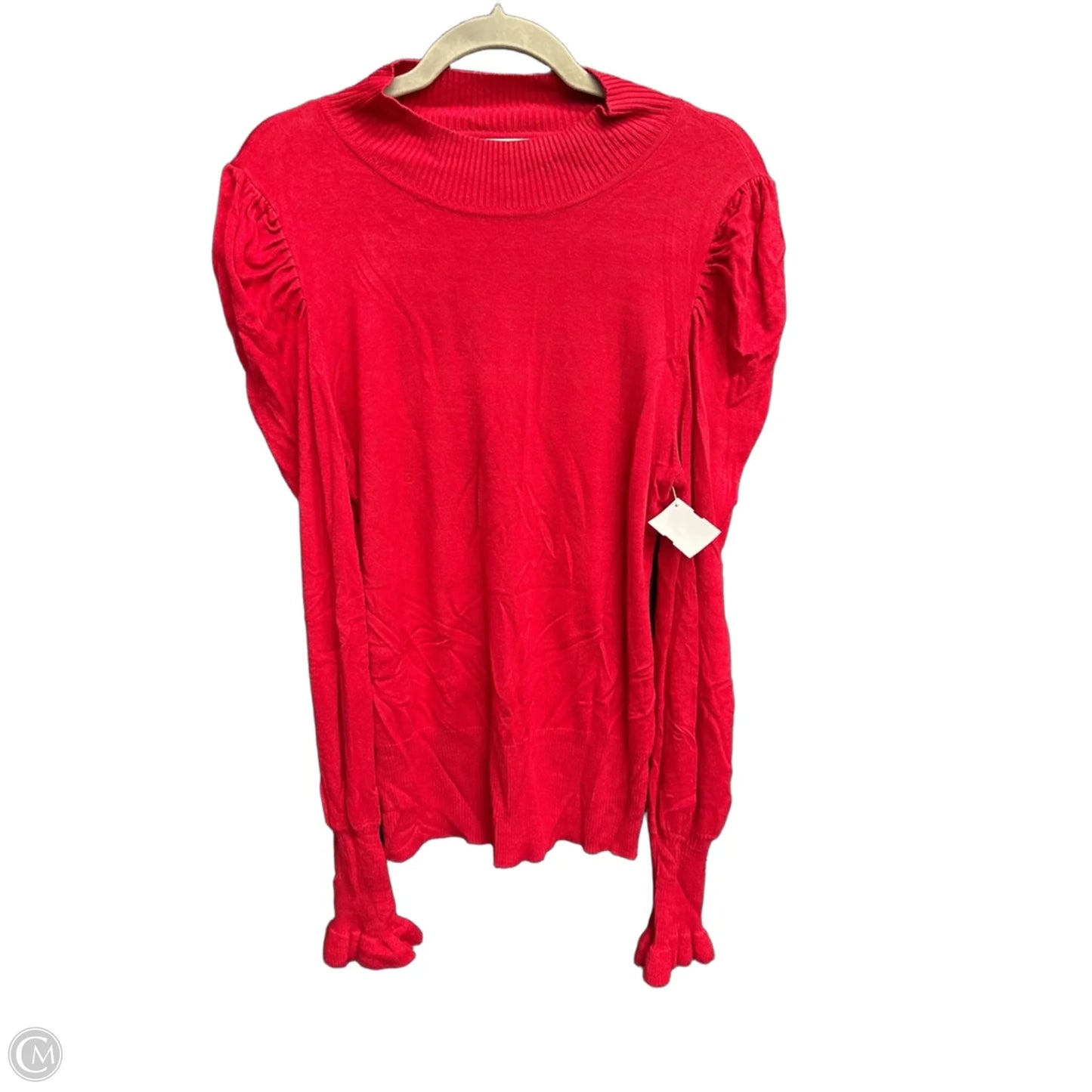 Top Long Sleeve By Clothes Mentor In Red, Size: L