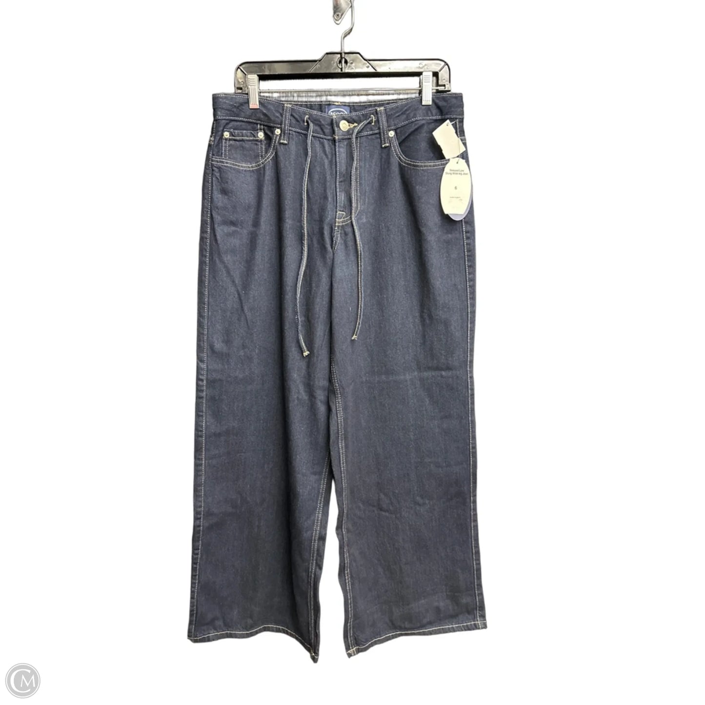 Jeans Wide Leg By Scoop In Blue Denim, Size: 8