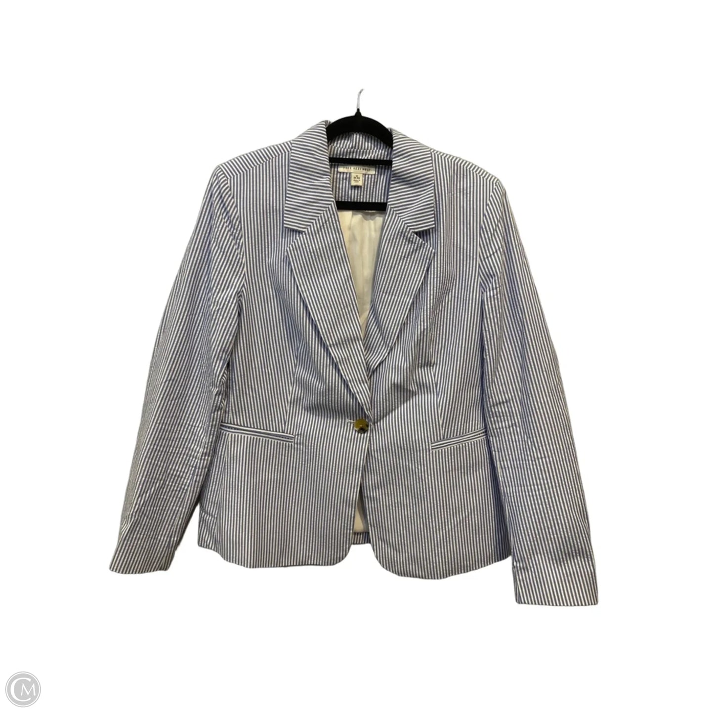 Blazer By Free Assembly In Striped Pattern, Size: M