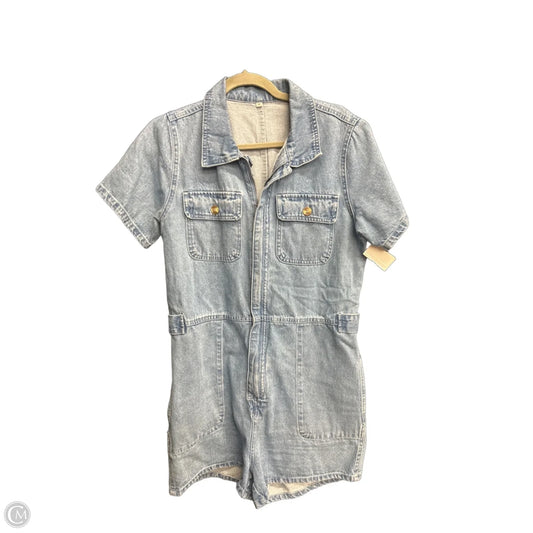 Romper By Clothes Mentor In Blue Denim, Size: M