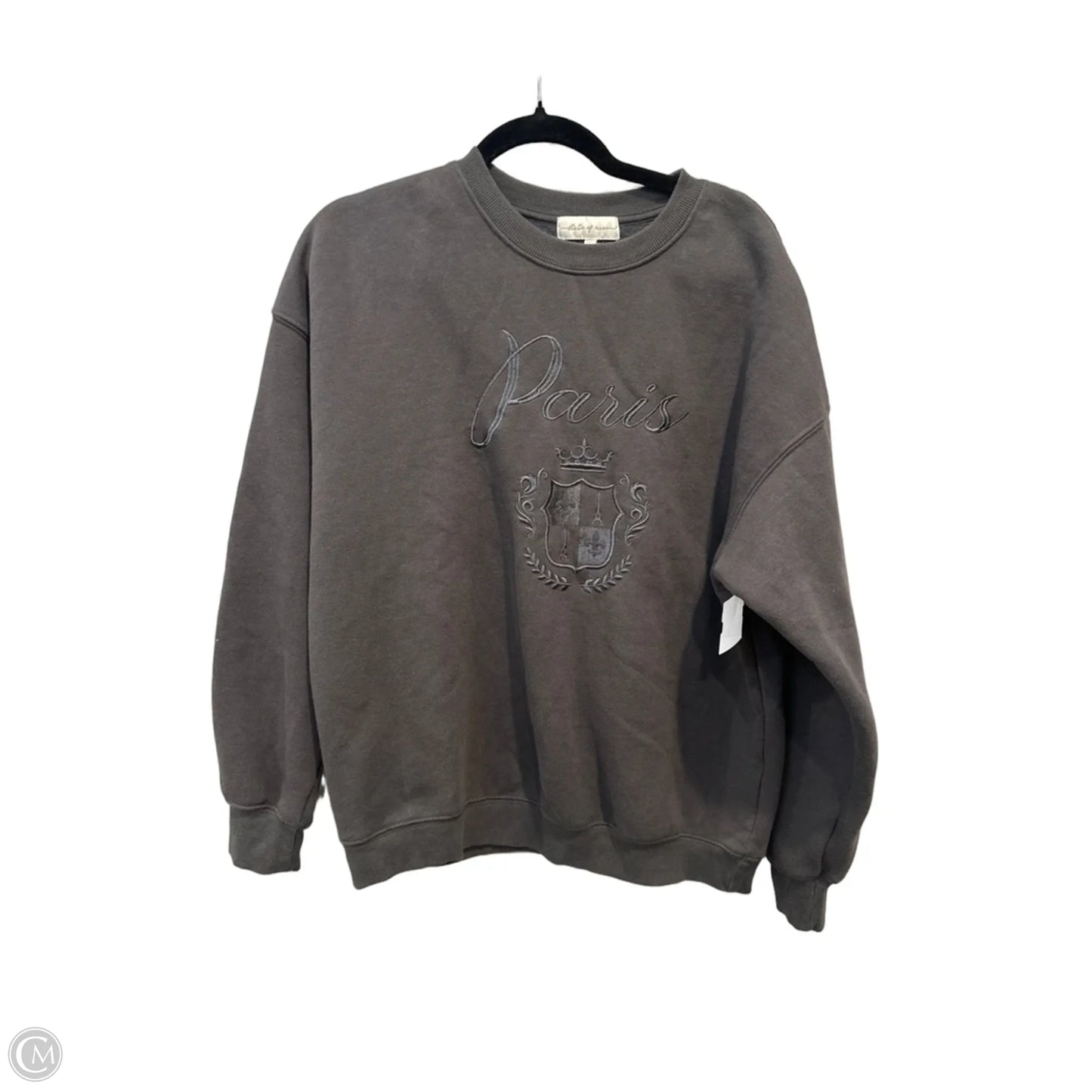 Sweatshirt Crewneck By State Of Mine In Grey, Size: M