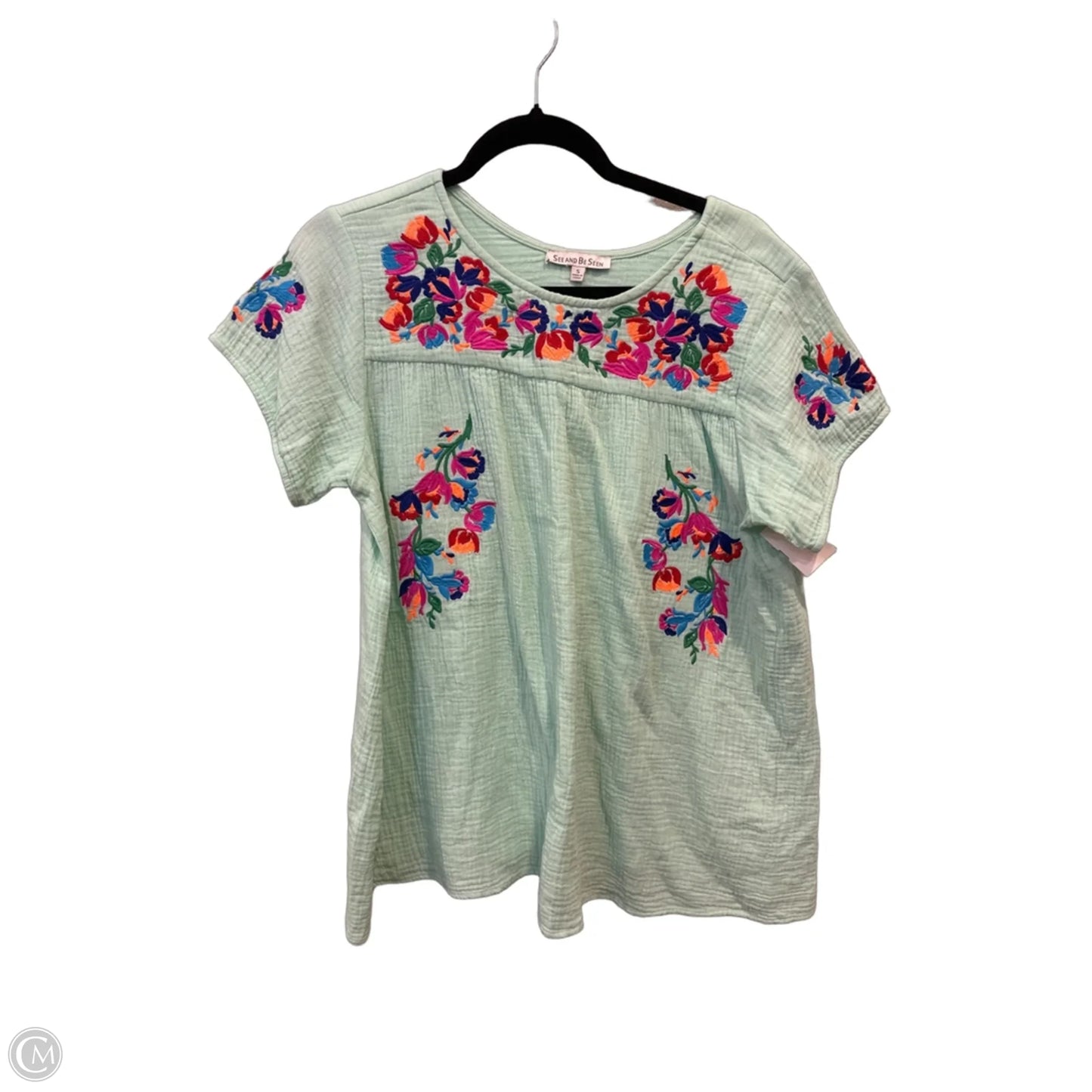 Top Short Sleeve By See And Be Seen In Blue, Size: S