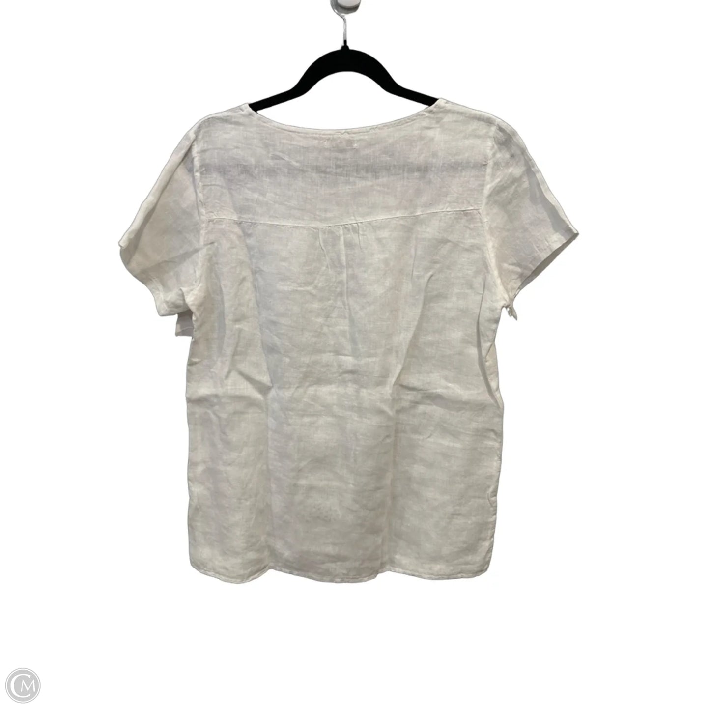 Top Short Sleeve By Clothes Mentor In White, Size: L