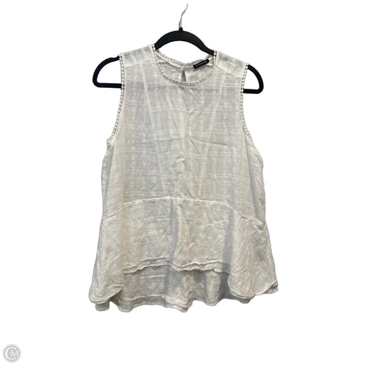 Top Sleeveless By Who What Wear In White, Size: M