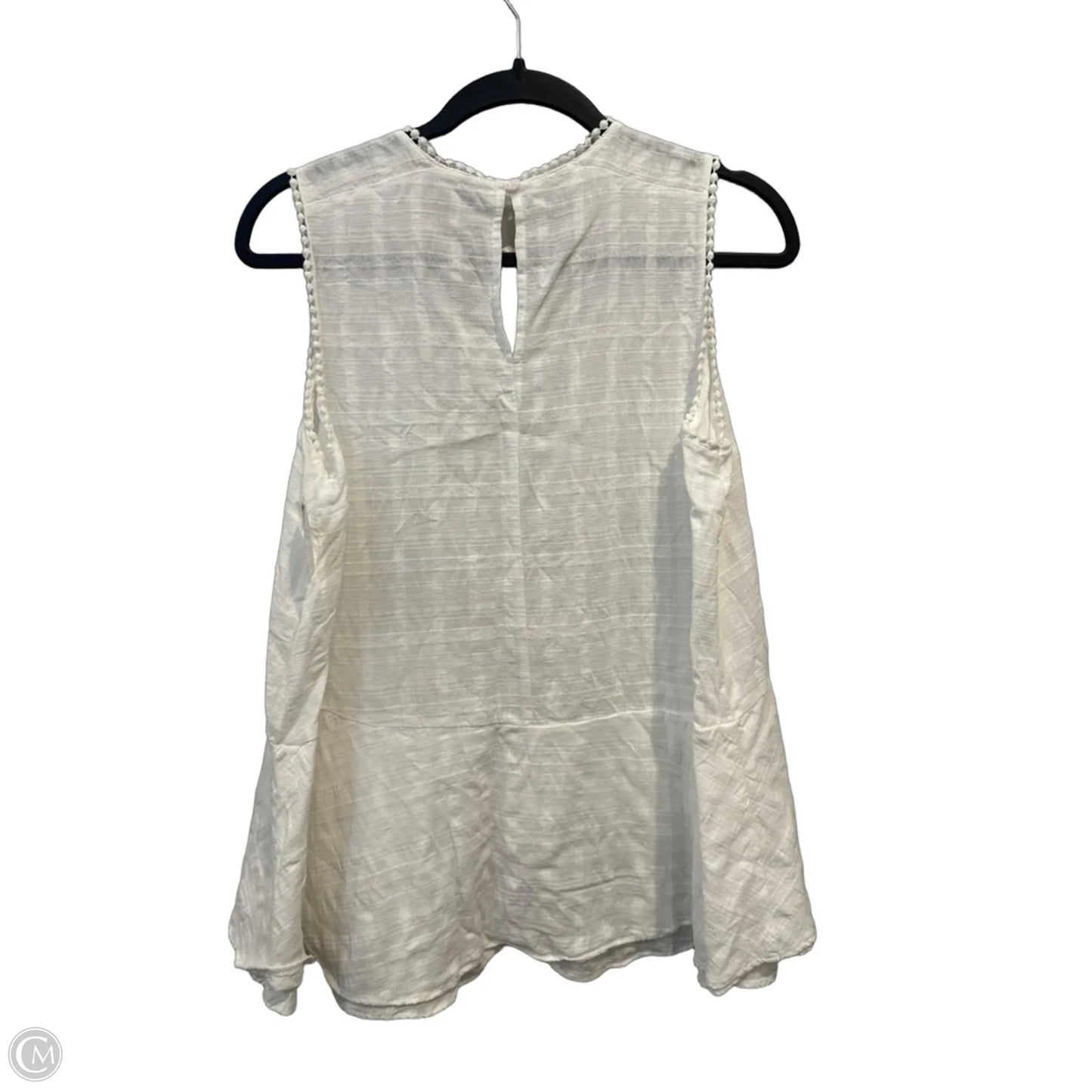 Top Sleeveless By Who What Wear In White, Size: M
