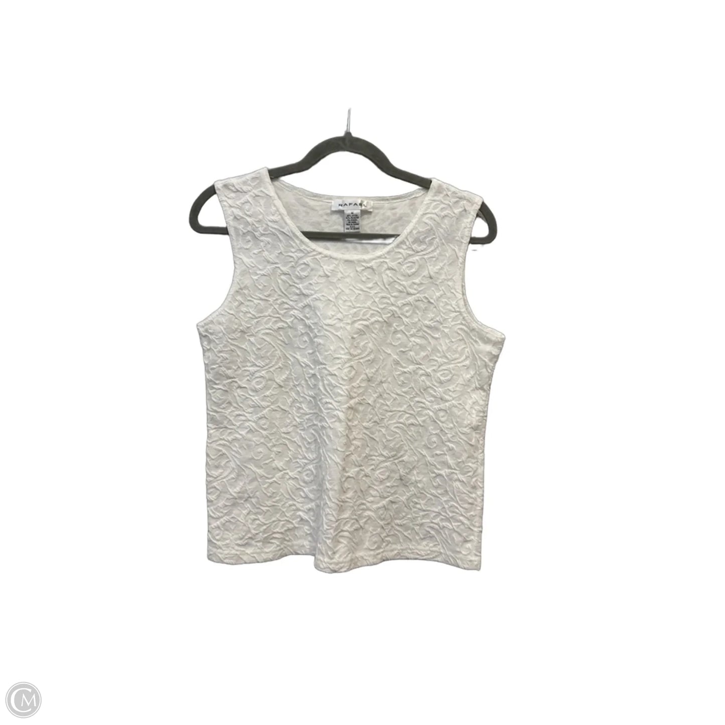 Top Sleeveless By Clothes Mentor In White, Size: M