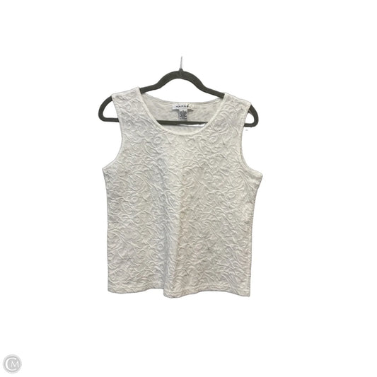 Top Sleeveless By Clothes Mentor In White, Size: M