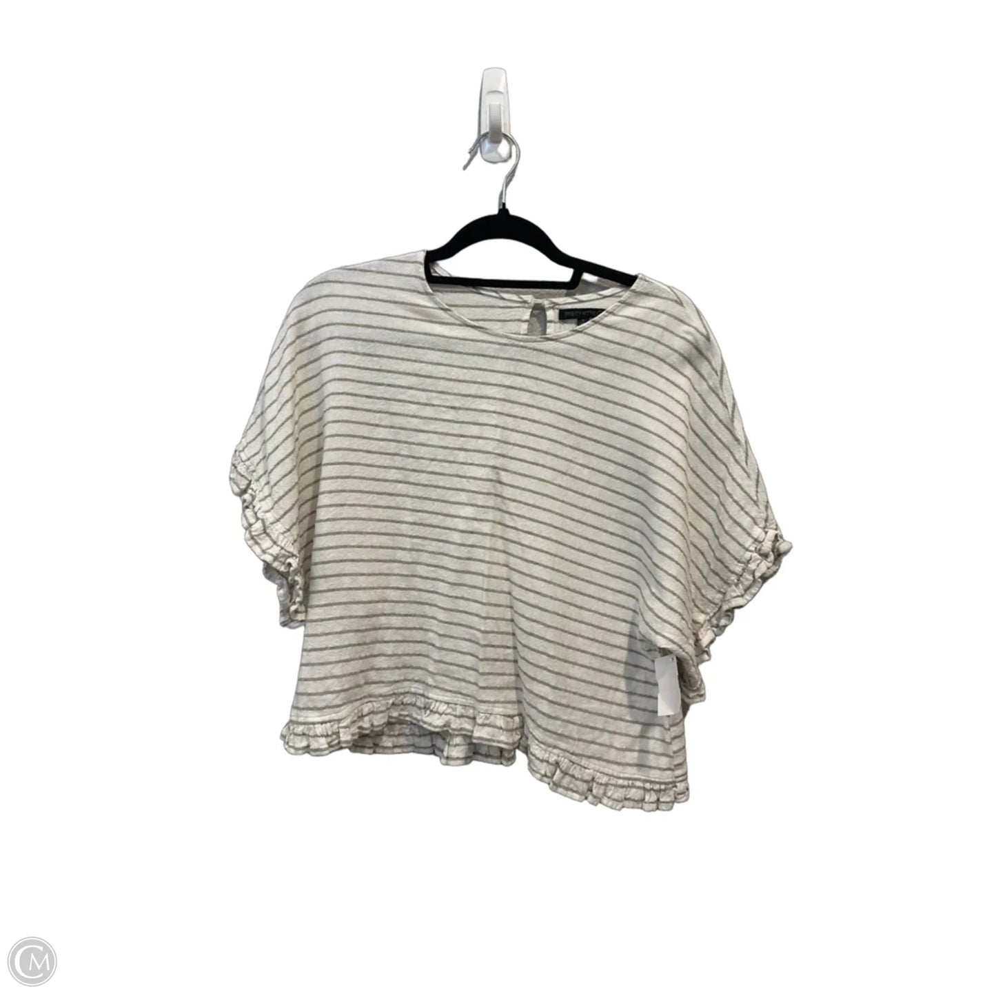 Top Short Sleeve By For Cynthia In Striped Pattern, Size: S