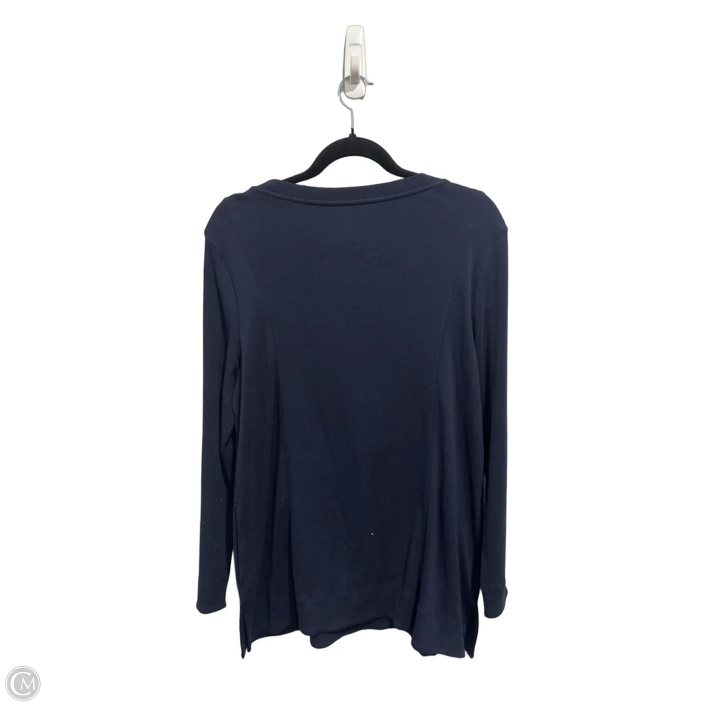 Top Long Sleeve Basic By Chicos In Navy, Size: L