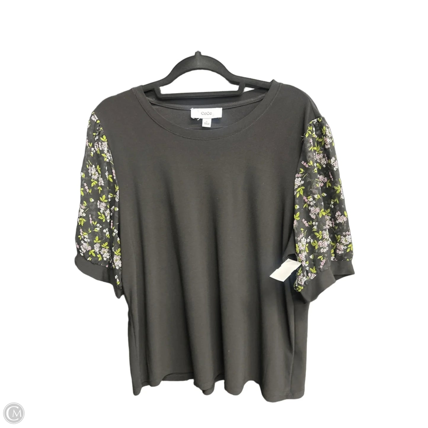 Top Short Sleeve By Cece In Black, Size: Xl