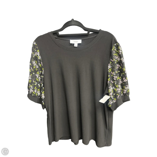 Top Short Sleeve By Cece In Black, Size: Xl