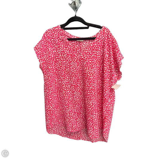 Top Short Sleeve By Jodifl In Pink & Red, Size: M
