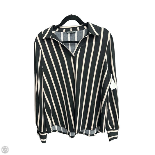 Top Long Sleeve By Adrianna Papell In Striped Pattern, Size: L