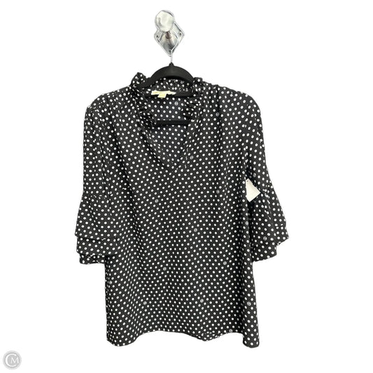 Top Short Sleeve Designer By Michael Kors In Black, Size: L