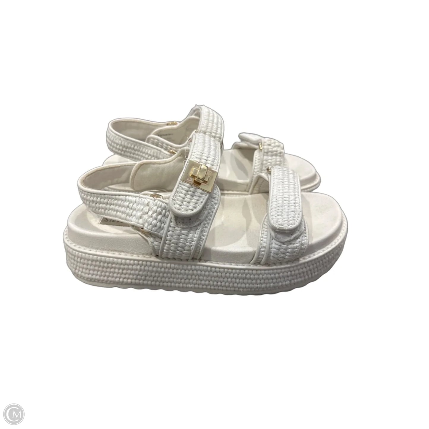 Sandals Heels Platform By Steve Madden In White, Size: 9.5