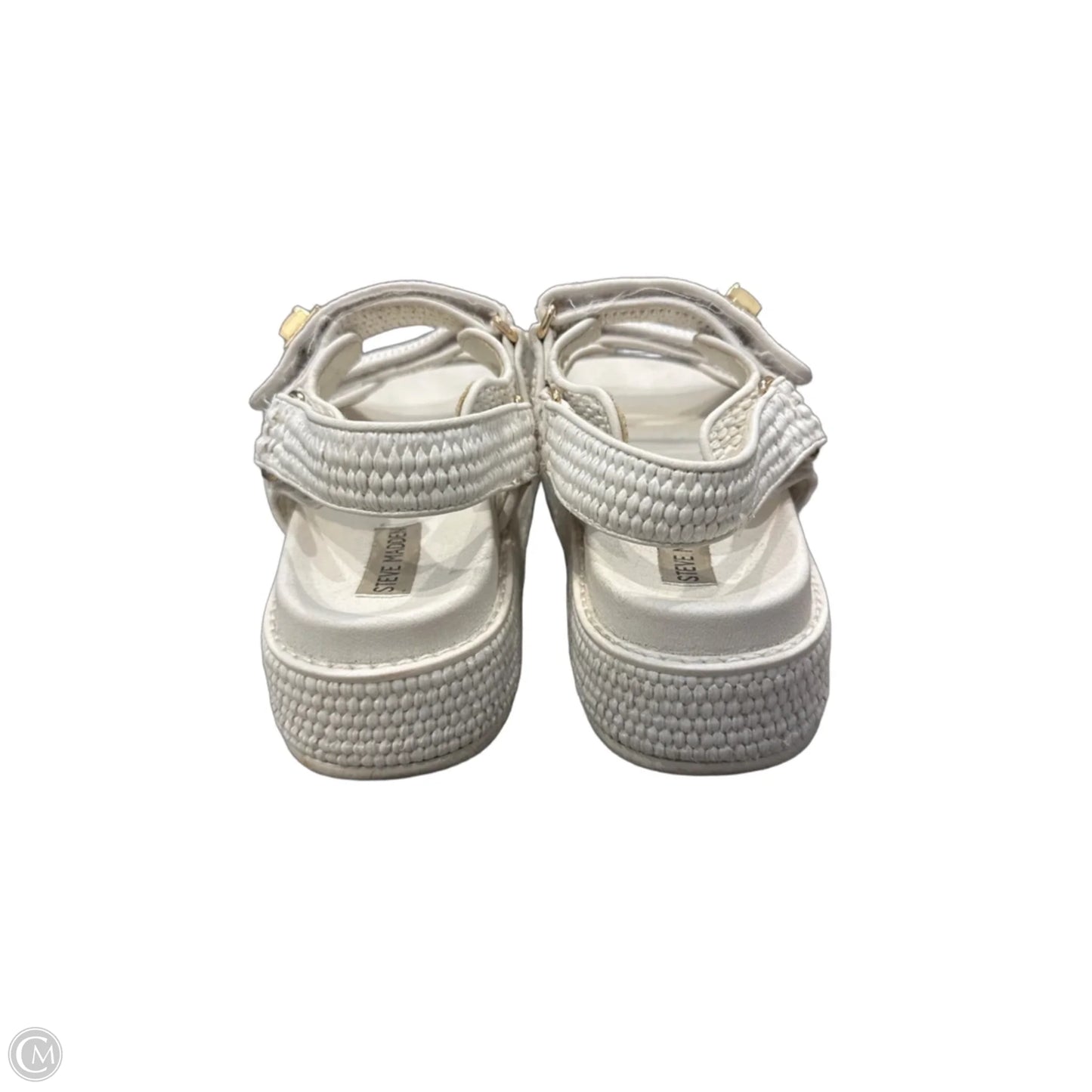 Sandals Heels Platform By Steve Madden In White, Size: 9.5