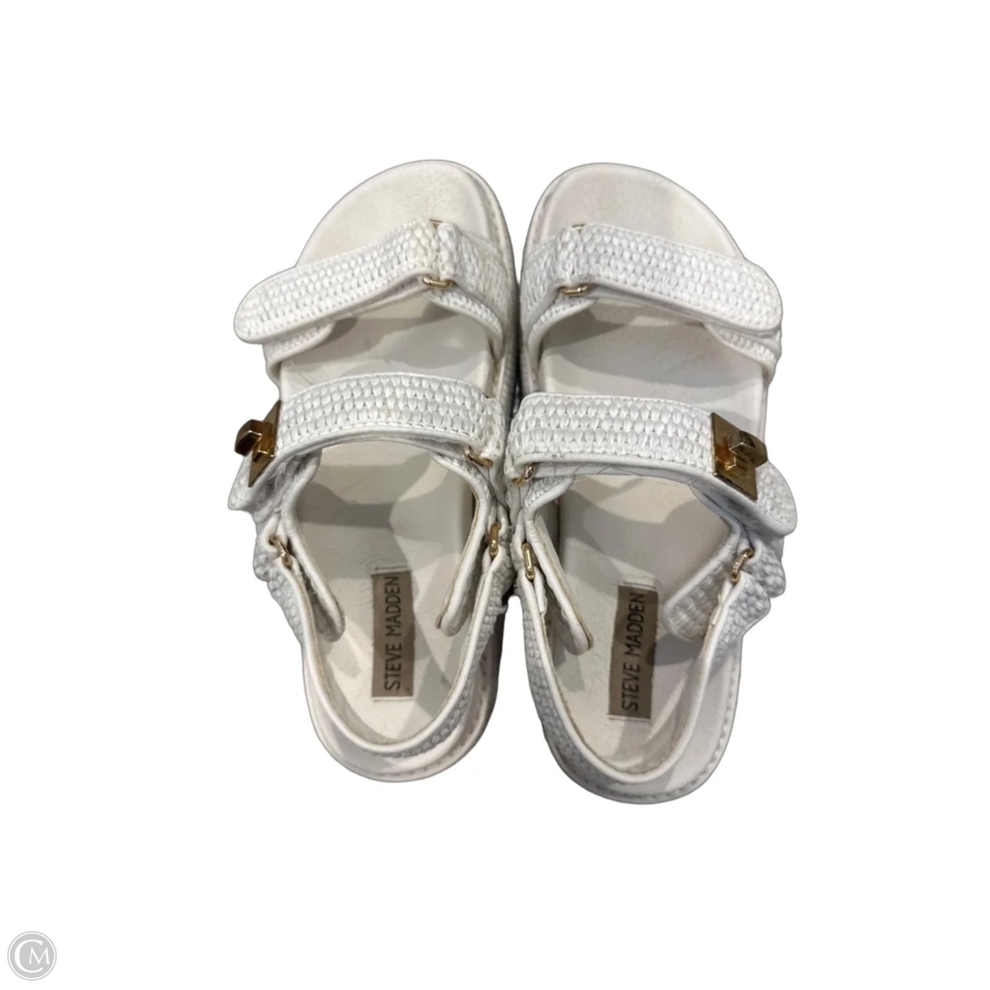 Sandals Heels Platform By Steve Madden In White, Size: 9.5