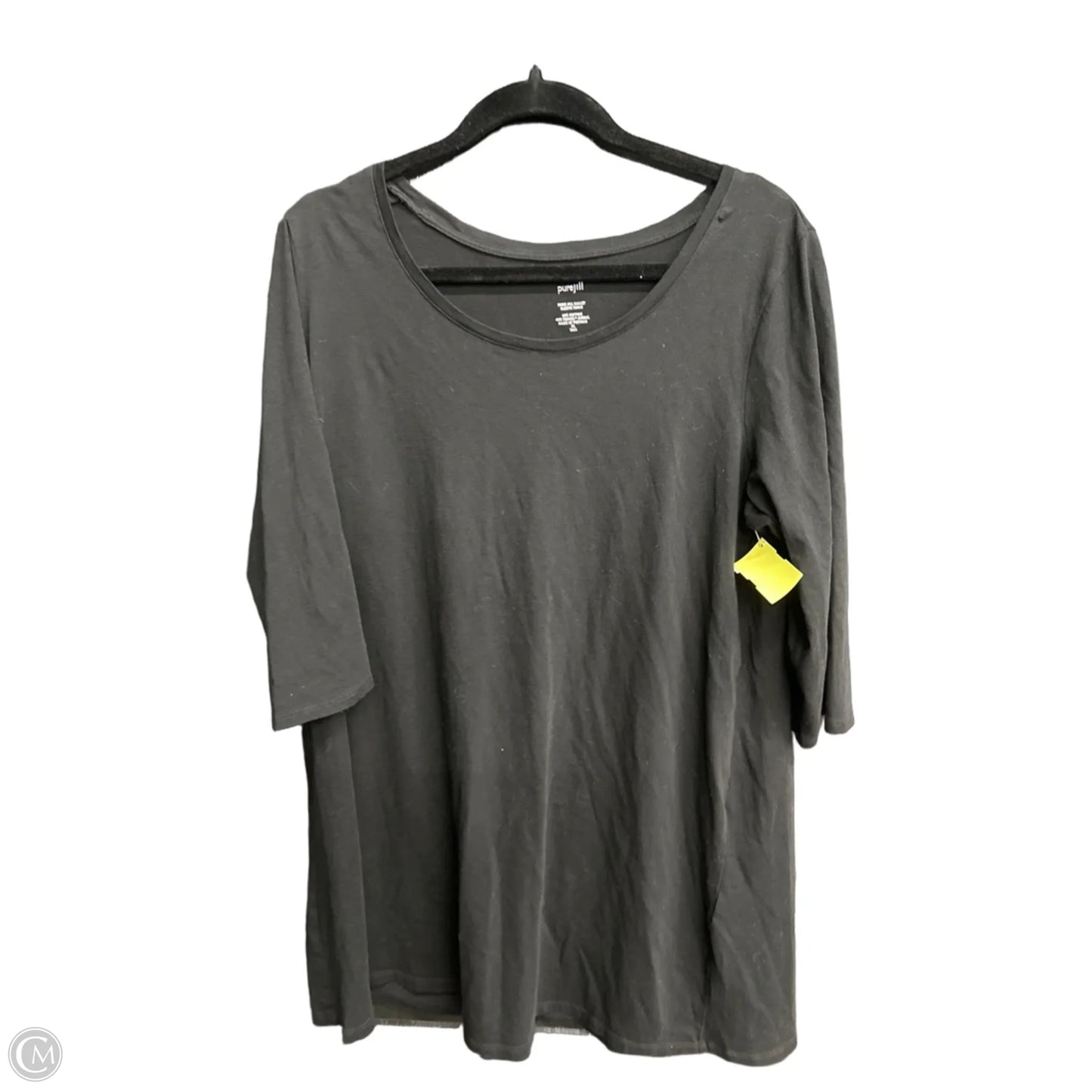 Tunic 3/4 Sleeve By J. Jill In Black, Size: Xl