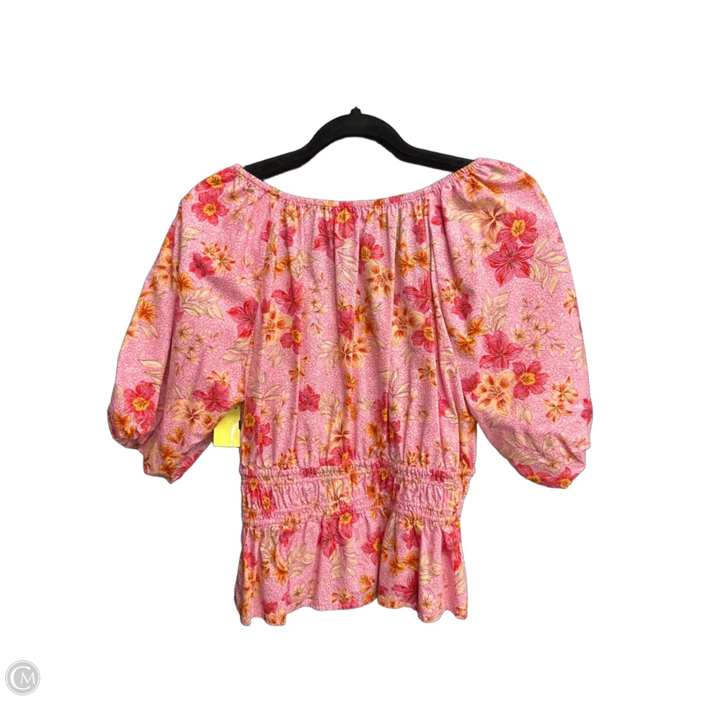 Top Short Sleeve By Loft In Floral Print, Size: M