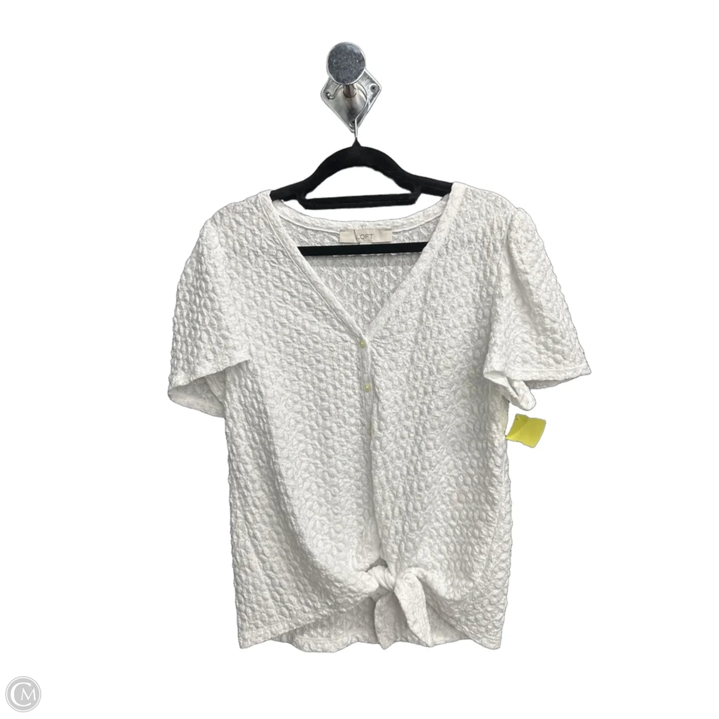 Top Short Sleeve By Loft In White, Size: S